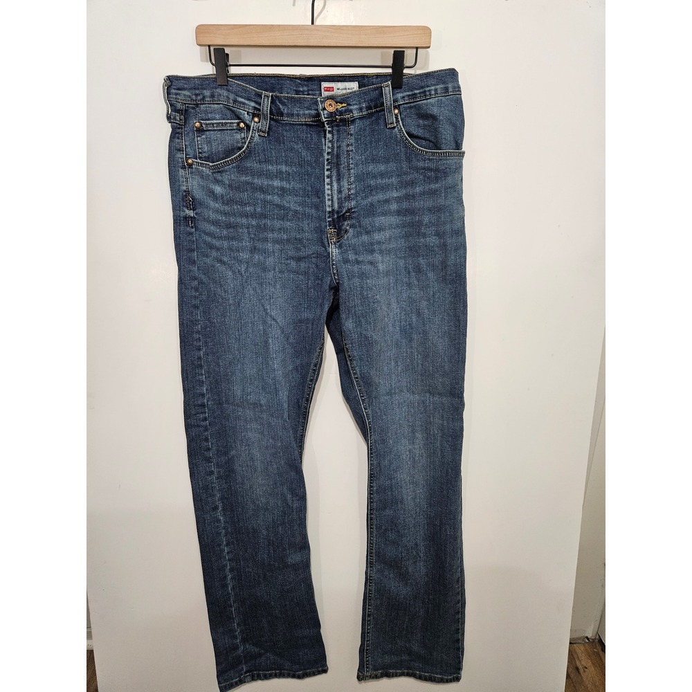 Wrangler Relaxed Boot Mens Blue Denim Jeans 36x34 Medium Wash 112344984